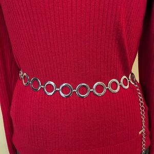 Silver Circle Chain Belt